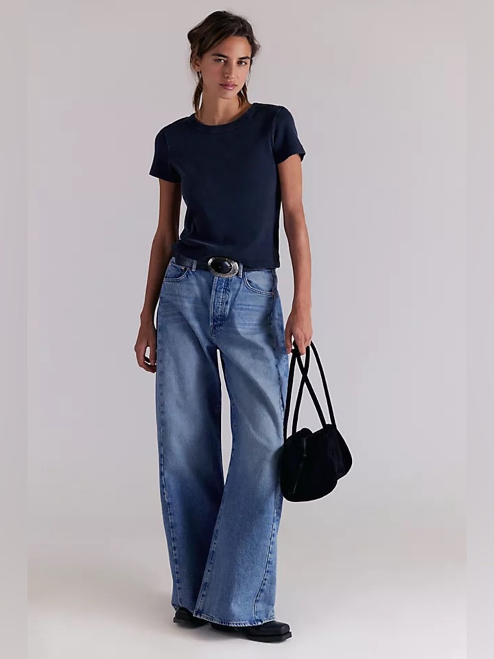 MOTHER The Pipe Dream Button Sneak High Rise Jeans in Leap At The Chance - Picture 10 of 16